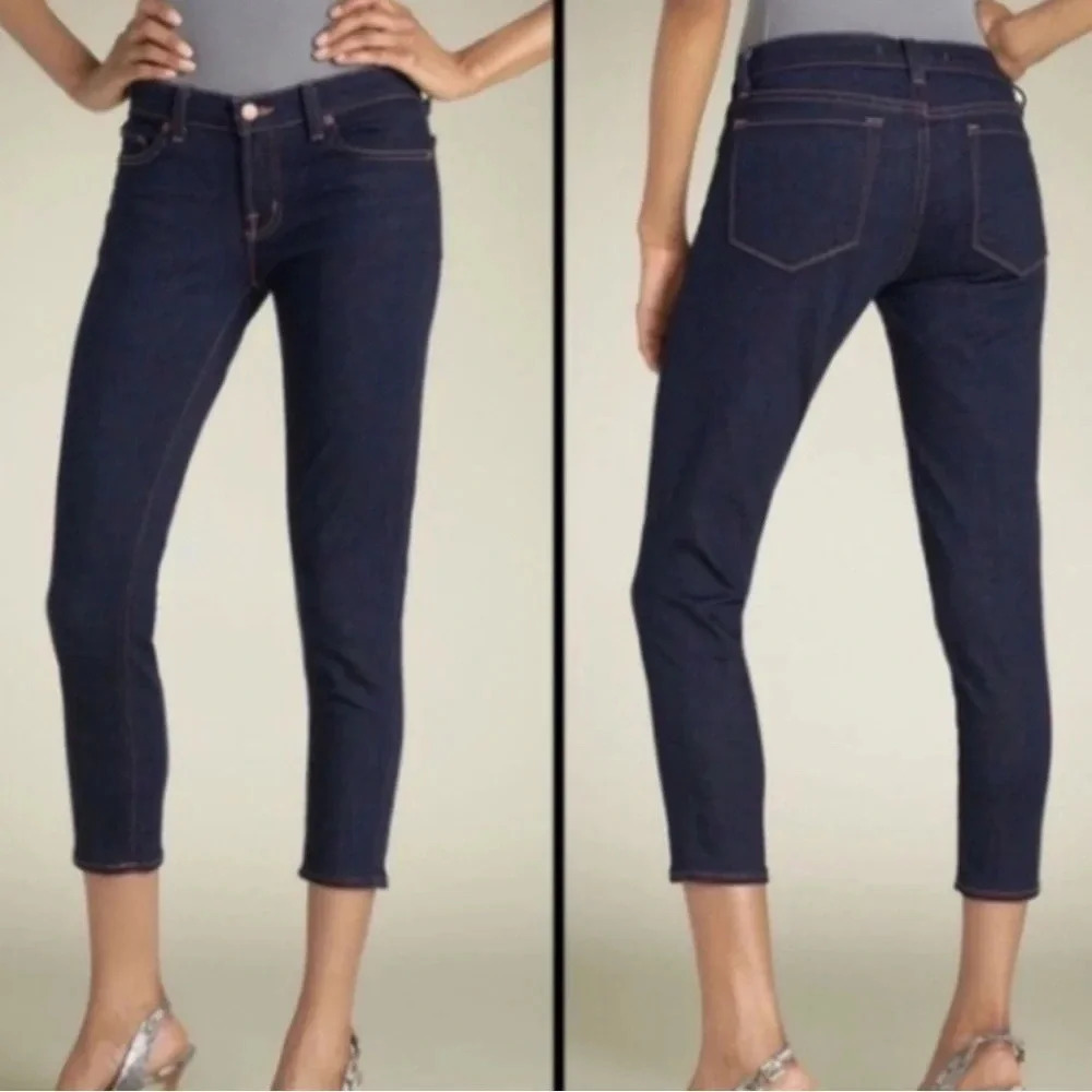 J Brand Starless crop skinny jeans with faux pockets & stretch size 28